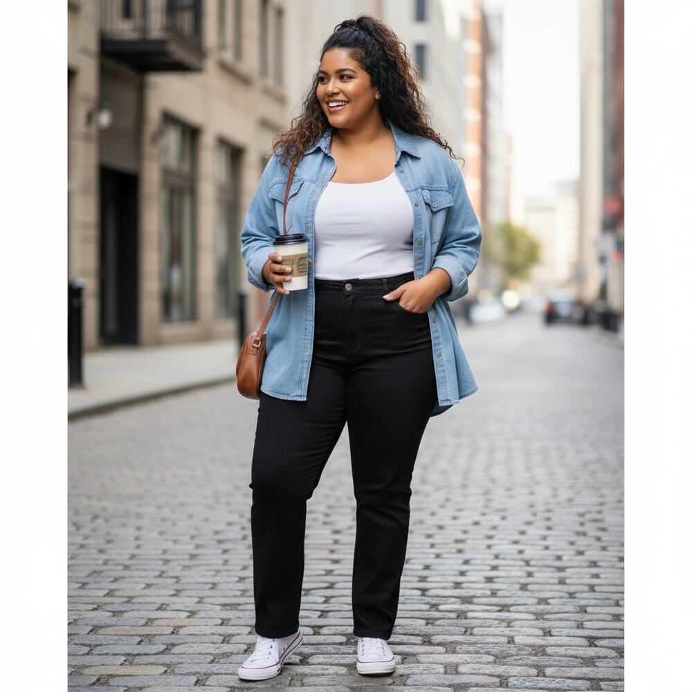 Universal Standard Jeans Womens Plus Size 24 Skinny Stretch Casual Denim Cotton